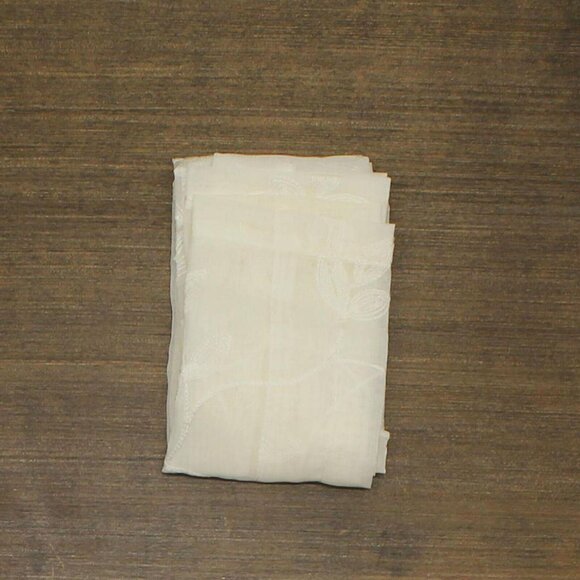 NEW Regal Home Embroidered Rod Pocket Tailored Valance Ivory Off White 50" x 15" - Picture 5 of 9